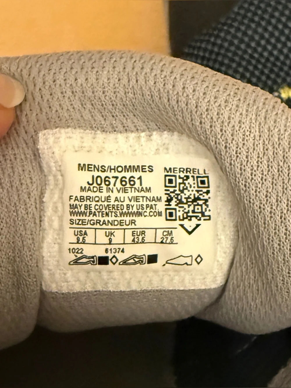 Merrell Men's Trail Glove 7 Running Athletic Shoes Navy & Gray Size 9.5 Like New